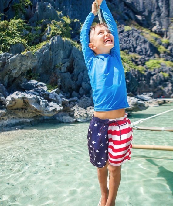 american flag swim shorts