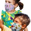 UZZI Kids Two Face Masks Pink-White Colors With Two Filters