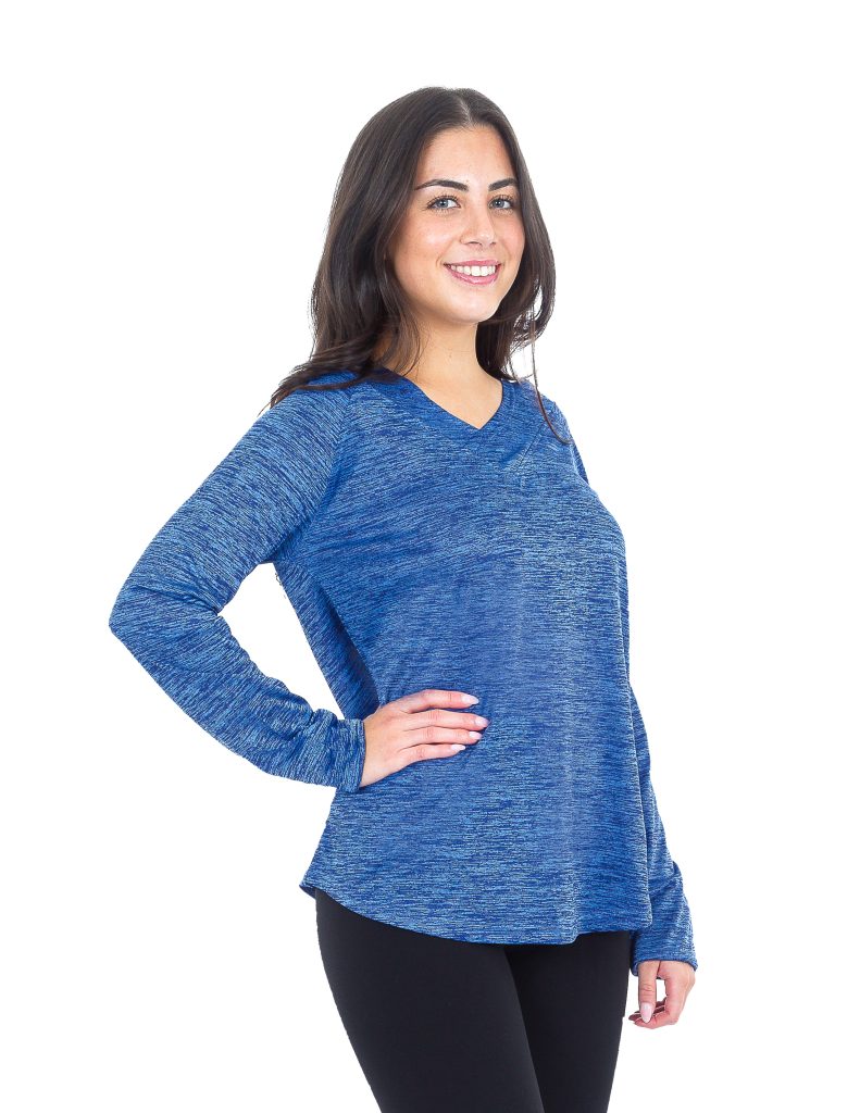 Suzzi Women's Dri Fit Long Sleeve Hoodie #WTP01 Navy