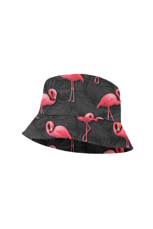 Uzzi Bucket Hat #BH59 Black Flamingo