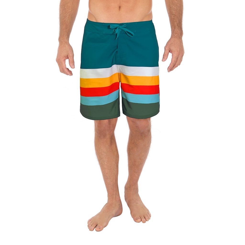 Uzzi 4 Way Stretch Board Shorts #MBS213 Teal