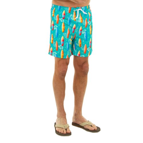 Uzzi Swim Print Shorts #1890 GREEN