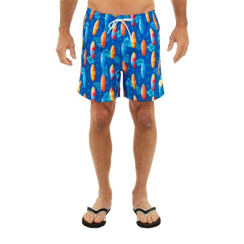 Uzzi Swim Print Shorts #1890 ROYAL