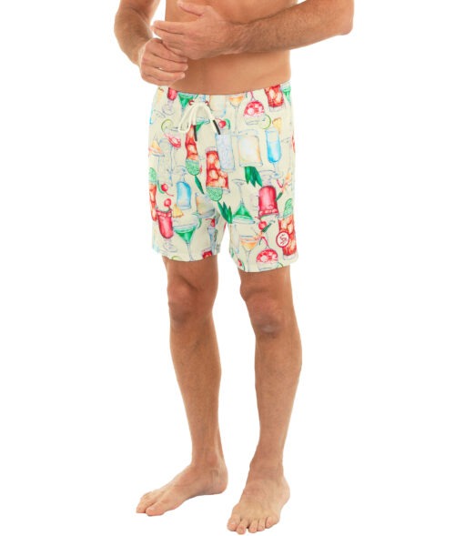 Uzzi Stretch Drinks Swim Shorts #2027 Yellow
