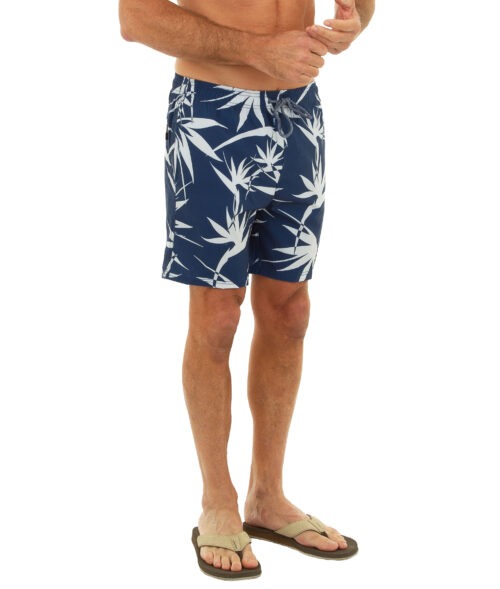 Uzzi 4 Way Stretch Shorts #2031 Navy/Beige