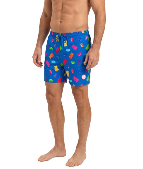 Uzzi Stretch Gummy Bears Swim Shorts #2028 Royal