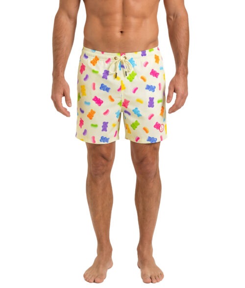 Uzzi Stretch Gummy Bears Swim Shorts #2028 Yellow