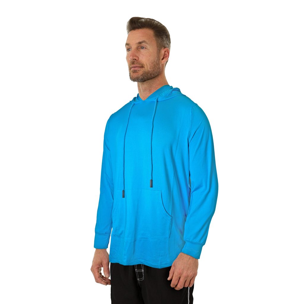 Uzzi Men's Birdseye Mesh Hoodie #MMP01 Neon Blue