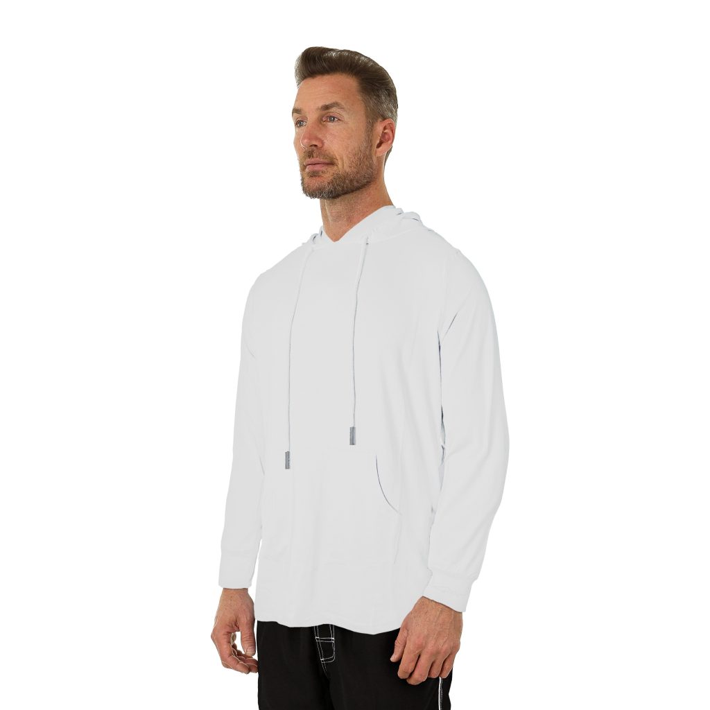 Uzzi Men's Birdseye Mesh Hoodie #MMP01 Optic White