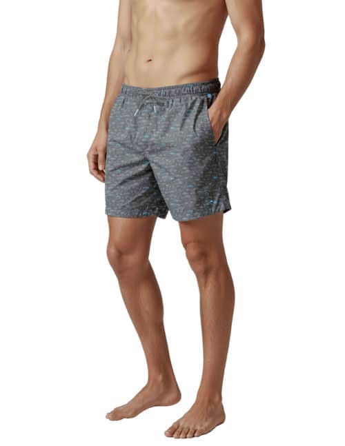 Uzzi Stretch FISH Swim Shorts #2067 GRAY