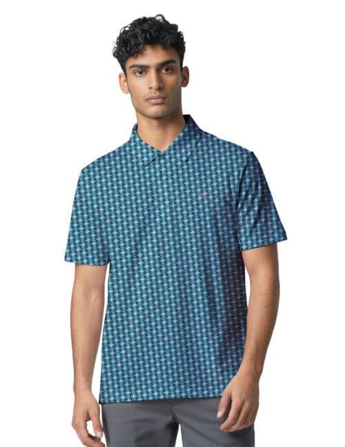 Uzzi Stretch Swim Polo Shirt #PS02 BLACK