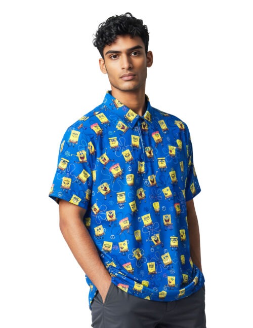Uzzi Stretch Swim Polo Shirt #PS16 SPONGEBOB
