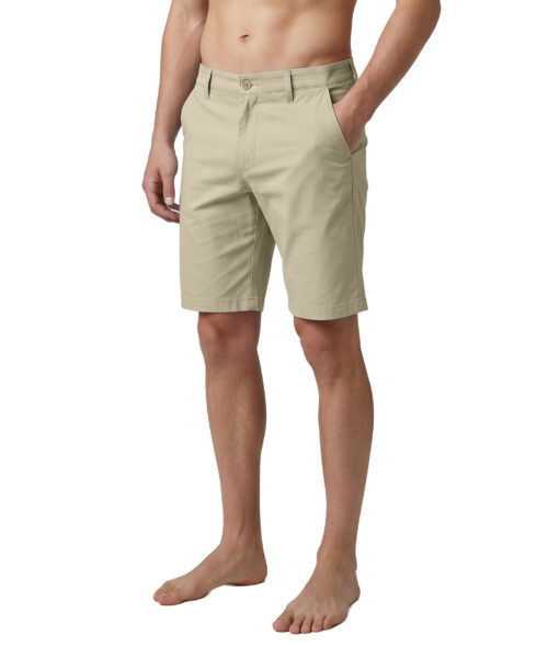 Uzzi Flat Front Stretch Walk Shorts #MWS08 KHAKI