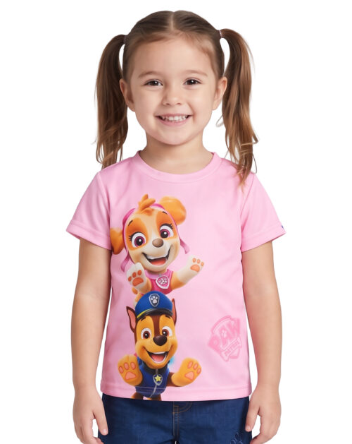 Nickelodeon Paw Patrol Girls Dri fit T-Shirt #PAWDFT05